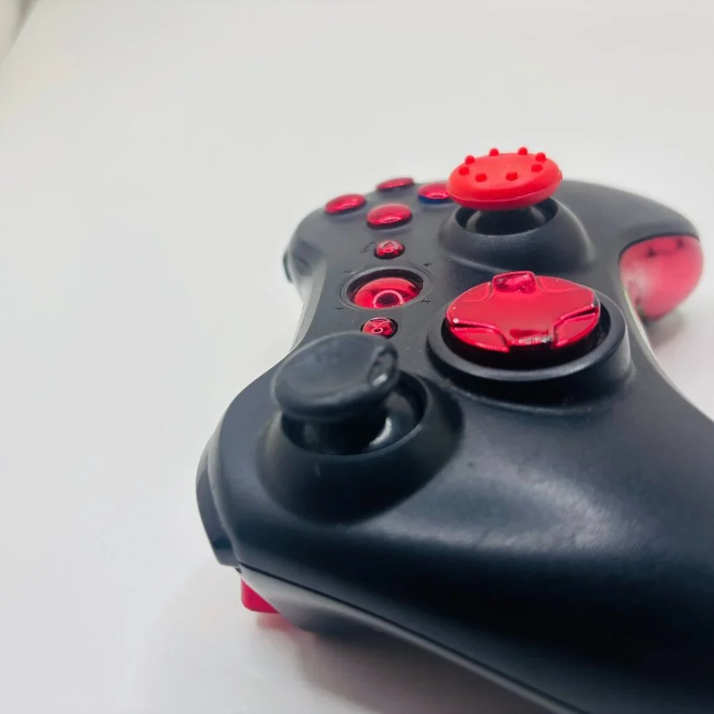 OEM Black & Red Microsoft Xbox 360 Wireless Controller 1403 - FOR PARTS